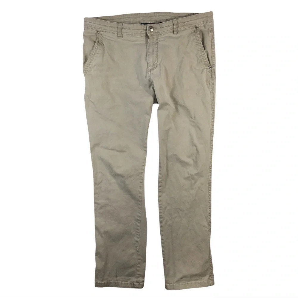 MJ75 Mens SWISS TECH Flat Front Khaki Chino Pants 38x32